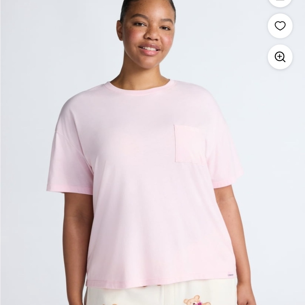 JOYSPUN, Pink T-Shirt with Pocket